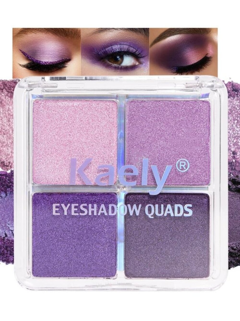 Kaely Cosmetics Powder Eyeshadow Quad 05 Lavender Purple